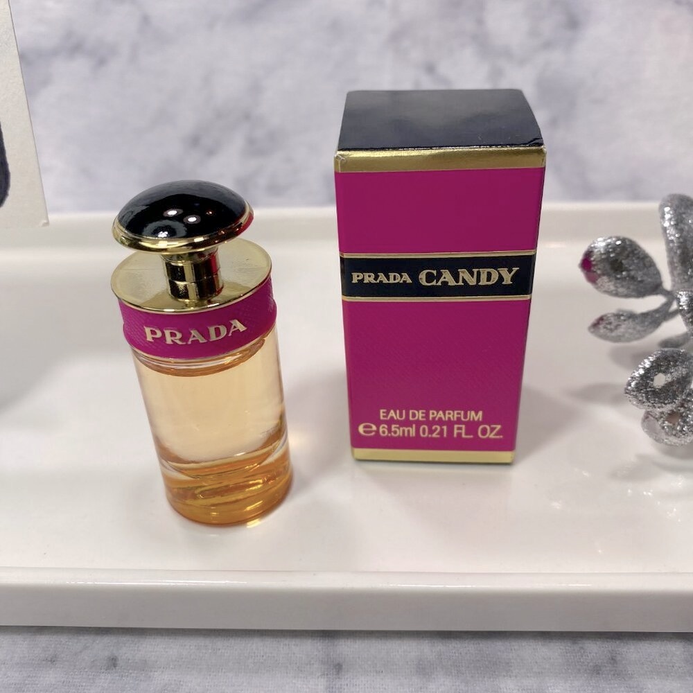 PRADA Candy EDP Gourmand Caramel Benzoin White Musk-Mini 6.5ml,0.21oz-BOXED-NEW - Picture 2 of 12